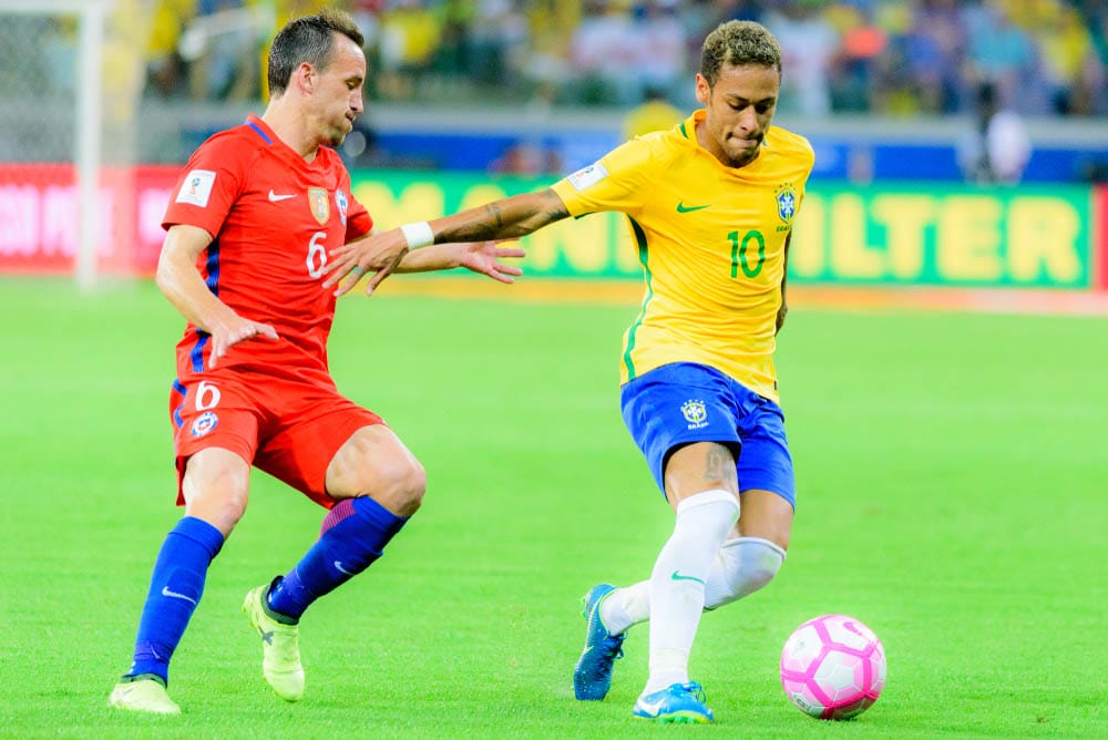 The match between Brazil and Chile for the 2018 FIFA World Cup Russia Qualifier at Allianz Parque Stadium on October 10, 2017 in Sao Paulo, Brazil.