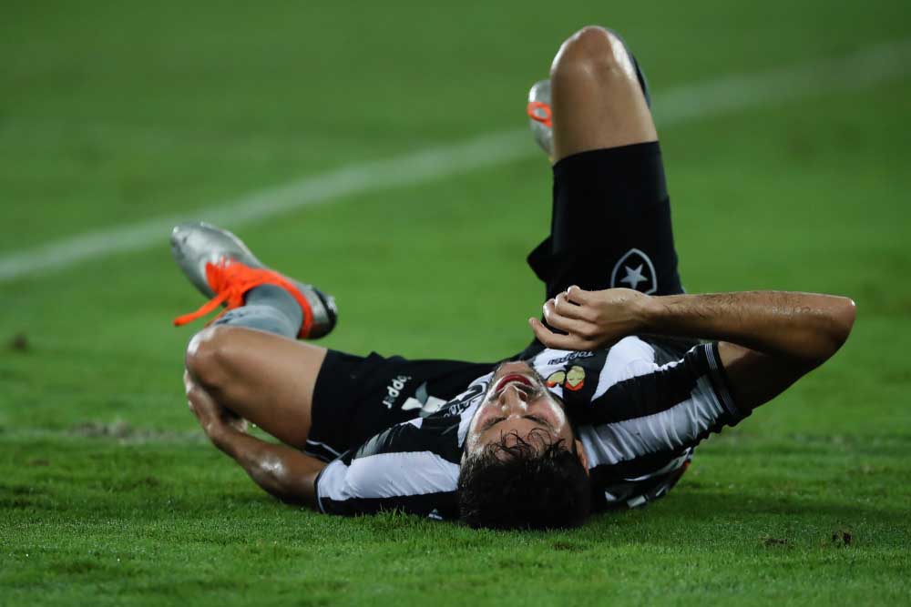 Soccer player of Botafogo team (Igor Rabello) during a Brazilian Championship Soccer match. Botafogo team versus Vasco da Gama team.