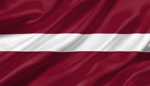 Latvia,Flag,Waving,With,The,Wind,,3d,Illustration.