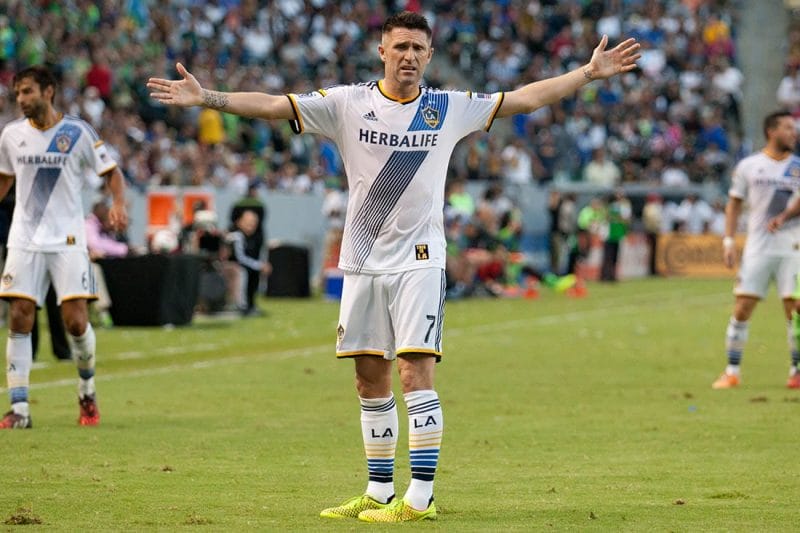 Robbie Keane during the Los Angeles Galaxy MLS game against the Seattle Sounders on October 19th 2014 at the StubHub Center.