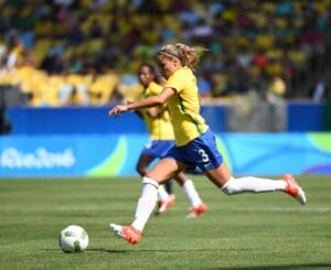 Rio de Janeiro - Brazil, July 10, 2018, Brazilian women's soccer team against the women's team of Sweden in the MaracanÃ£ Stadium