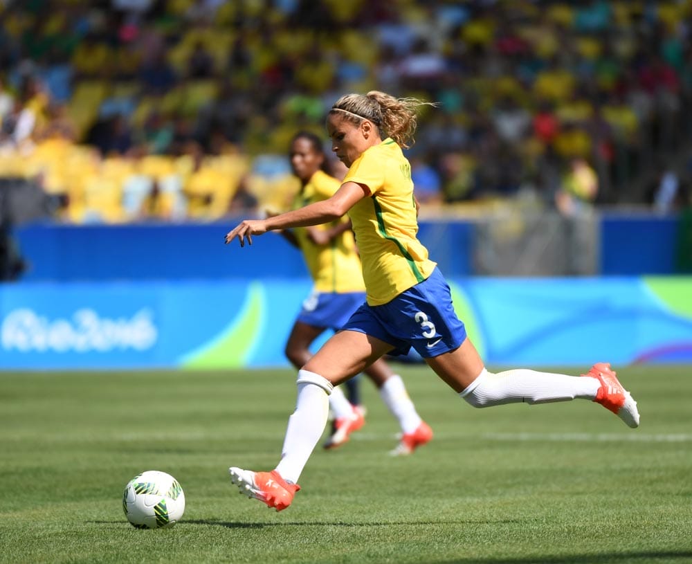Rio de Janeiro - Brazil, July 10, 2018, Brazilian women's soccer team against the women's team of Sweden in the Maracanã Stadium