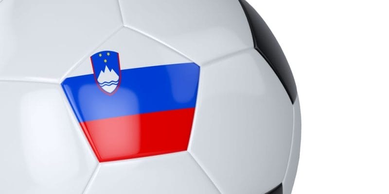 White,Soccer,Ball,With,The,Flag,Of,Slovenia,On,A