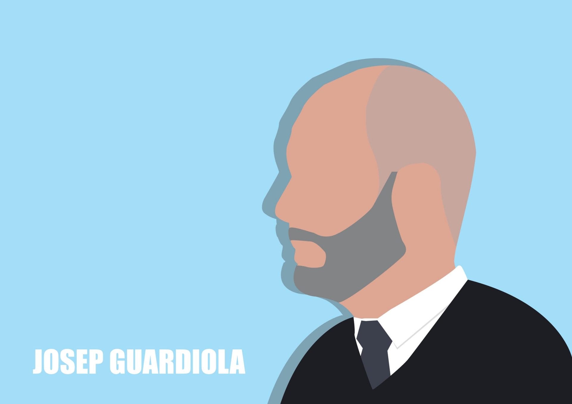Illustration of Josep Guardiola, The Manager of Manchester City Football Club on February 6,2021